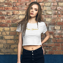 Load image into Gallery viewer, Women’s Gold Signature Crop Tee